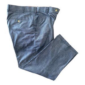 Southern Pines Flat Front Denim Blue Chino Pants-Sz 34x32